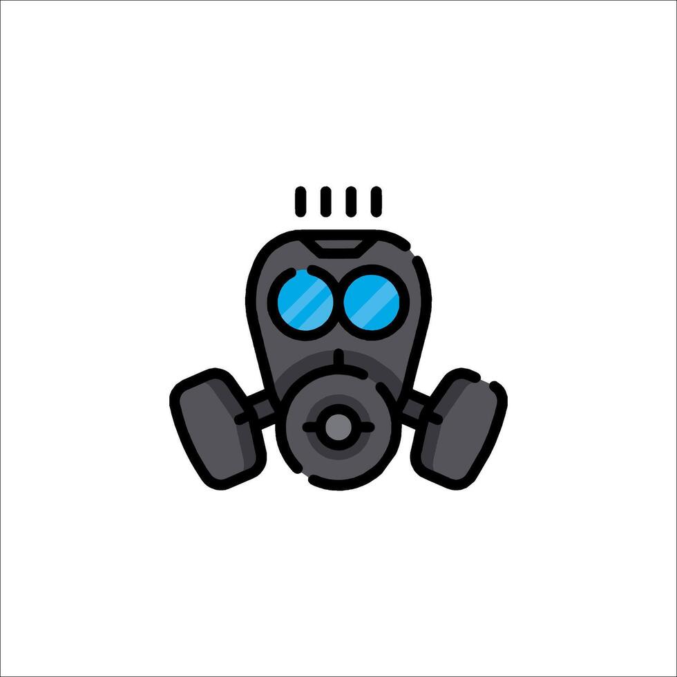 A gas mask icon on a white background vector