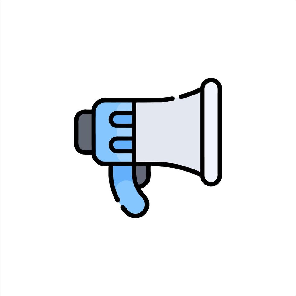 A megaphone icon on a white background vector