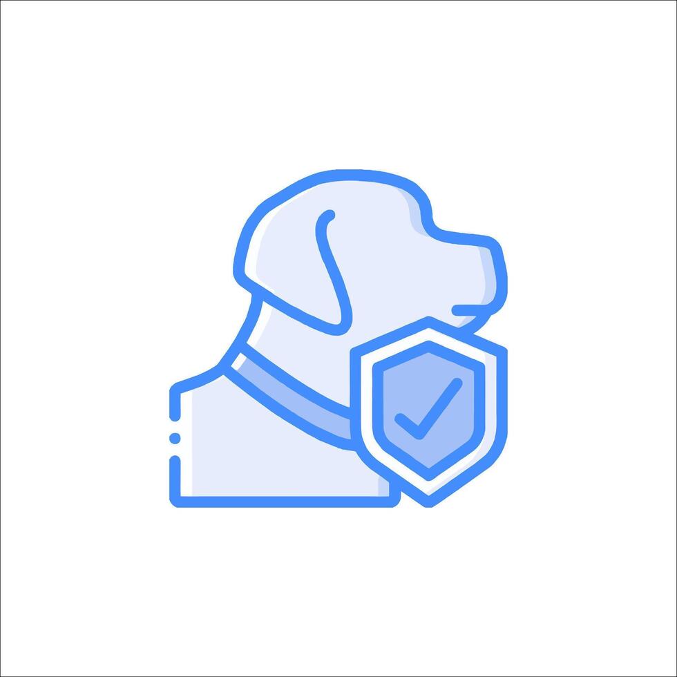 A dog with a check mark on its chest vector