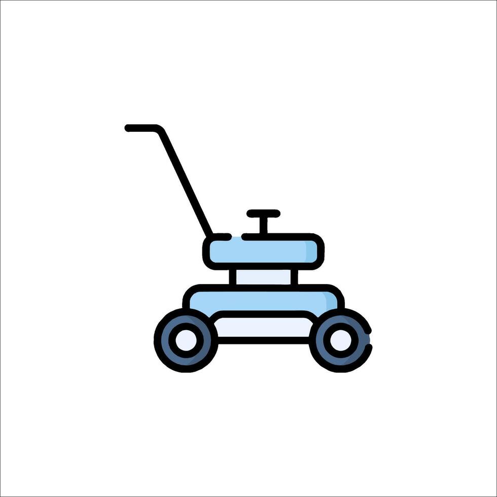 A lawn mower icon on a white background vector
