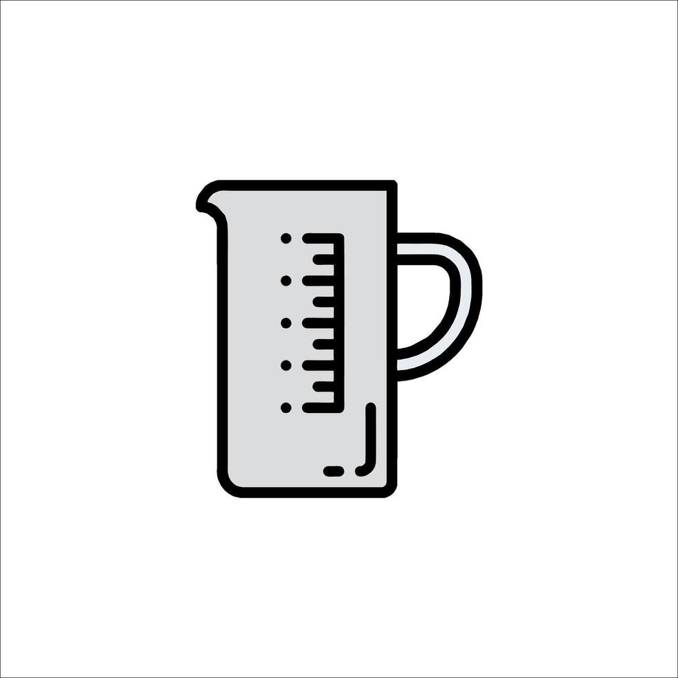 A measuring cup icon on a white background vector