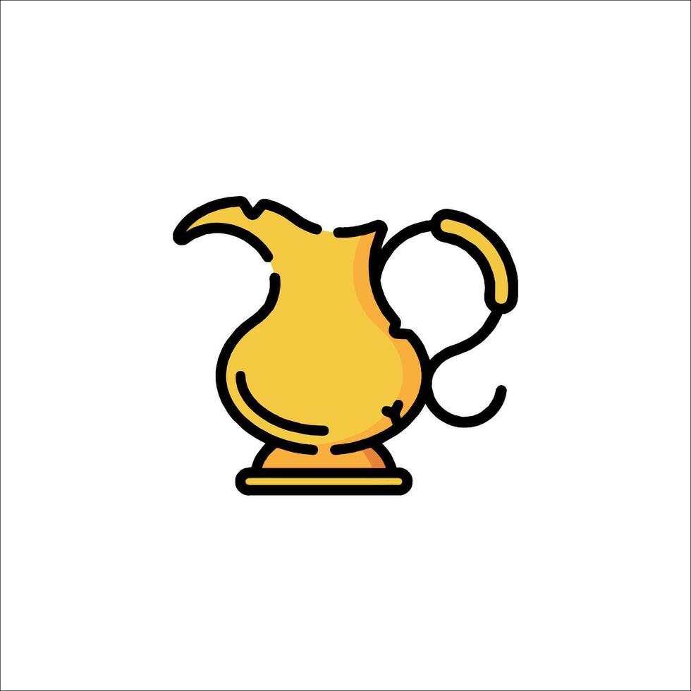 A yellow jug icon on a white background vector