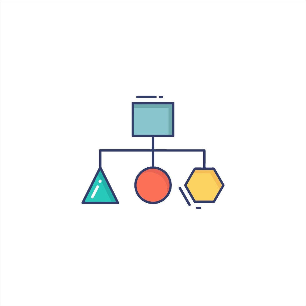 un icono de un triángulo y un triángulo con un triángulo vector