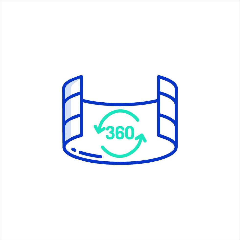 A 360 degree camera icon vector