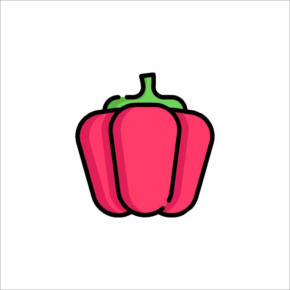 A red pepper icon on a white background vector