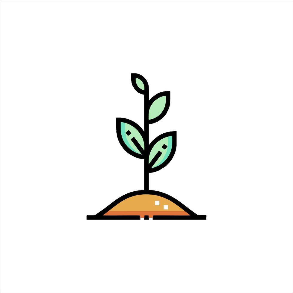 Plant growth icon illustration vector