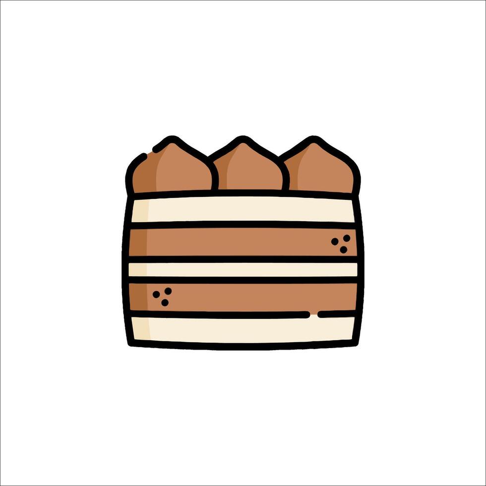 A piece of cake icon in a flat style vector