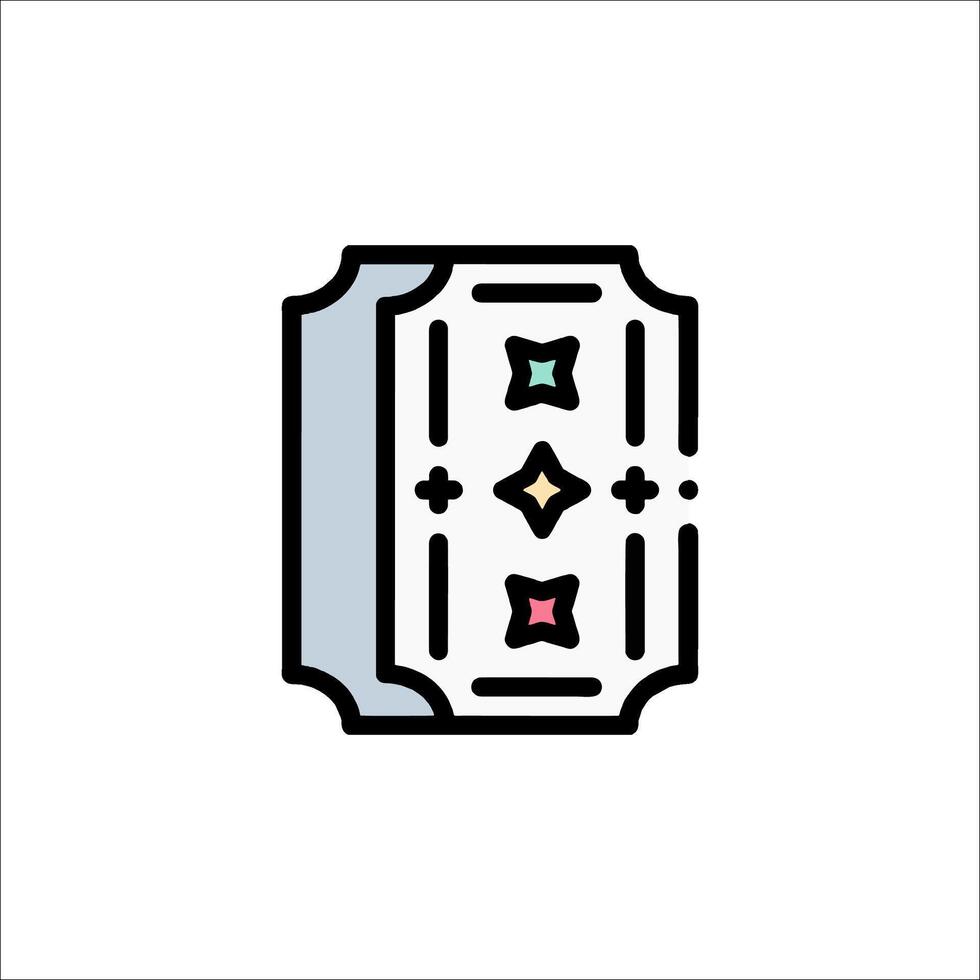 A black and white icon of a book vector