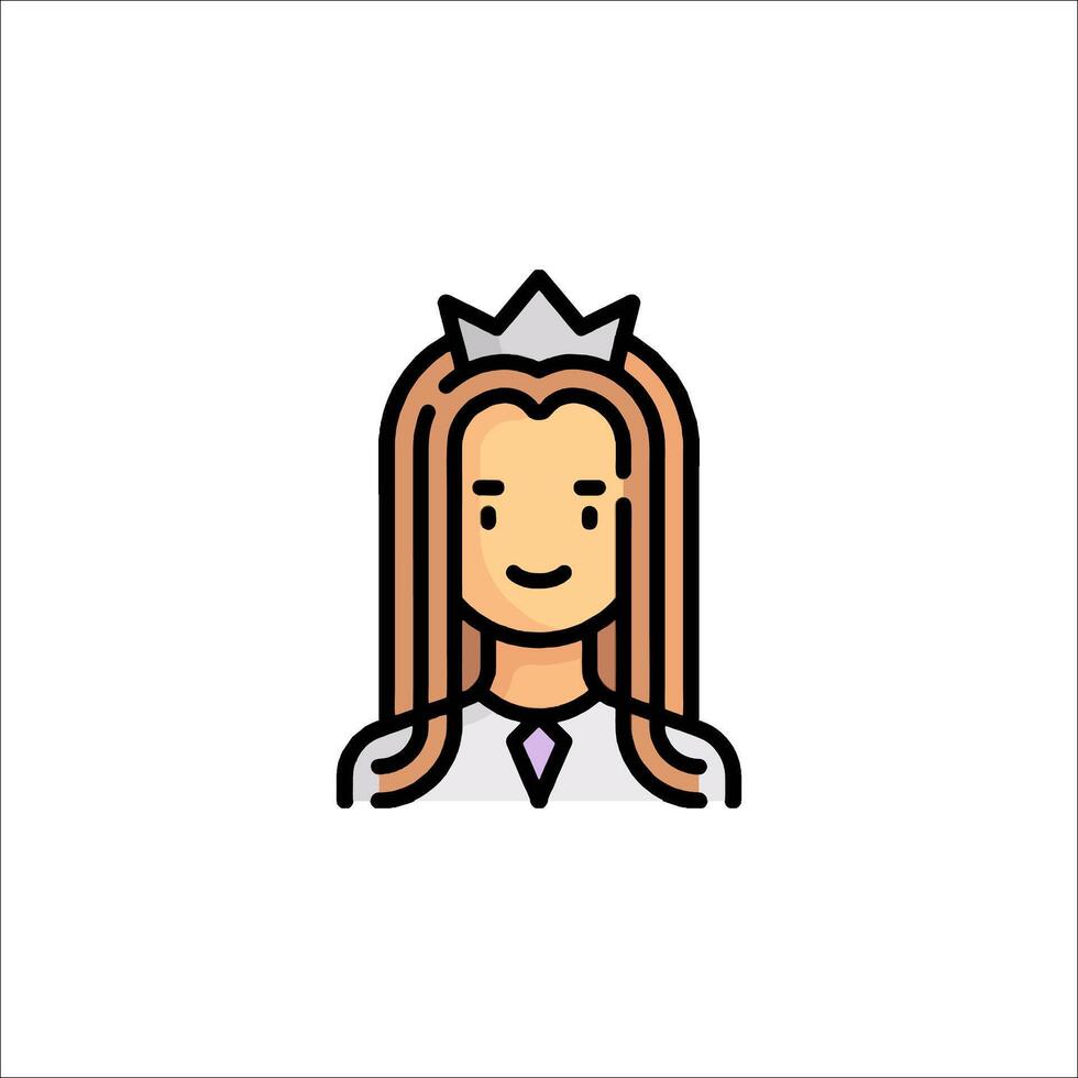 Princess icon illustration vector