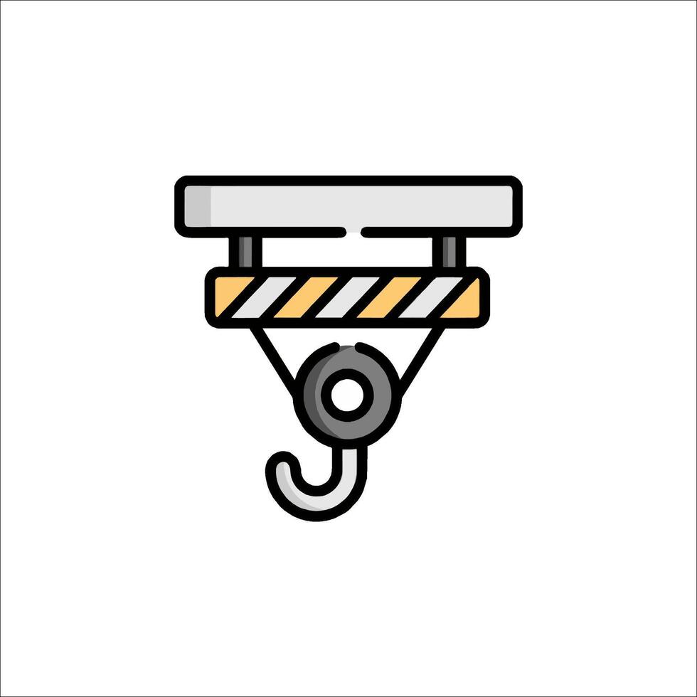 A crane with a hook on it vector