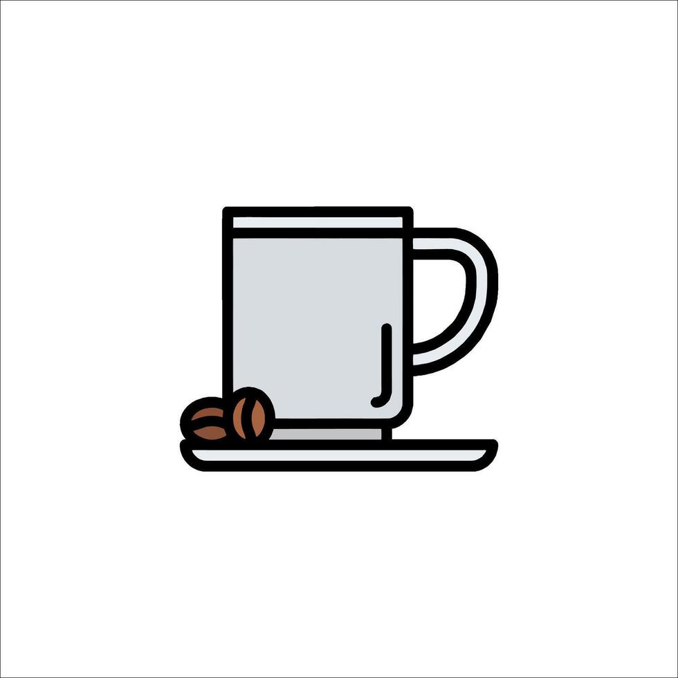 Coffee cup icon on white background vector