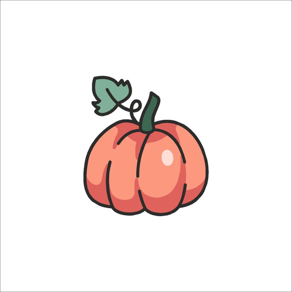 Pumpkin icon illustration vector