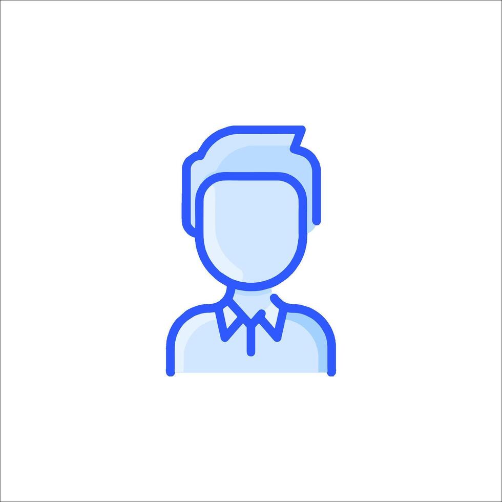 A man with a tie on his head icon vector
