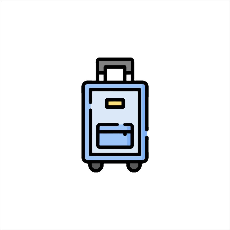 A suitcase icon on a white background vector