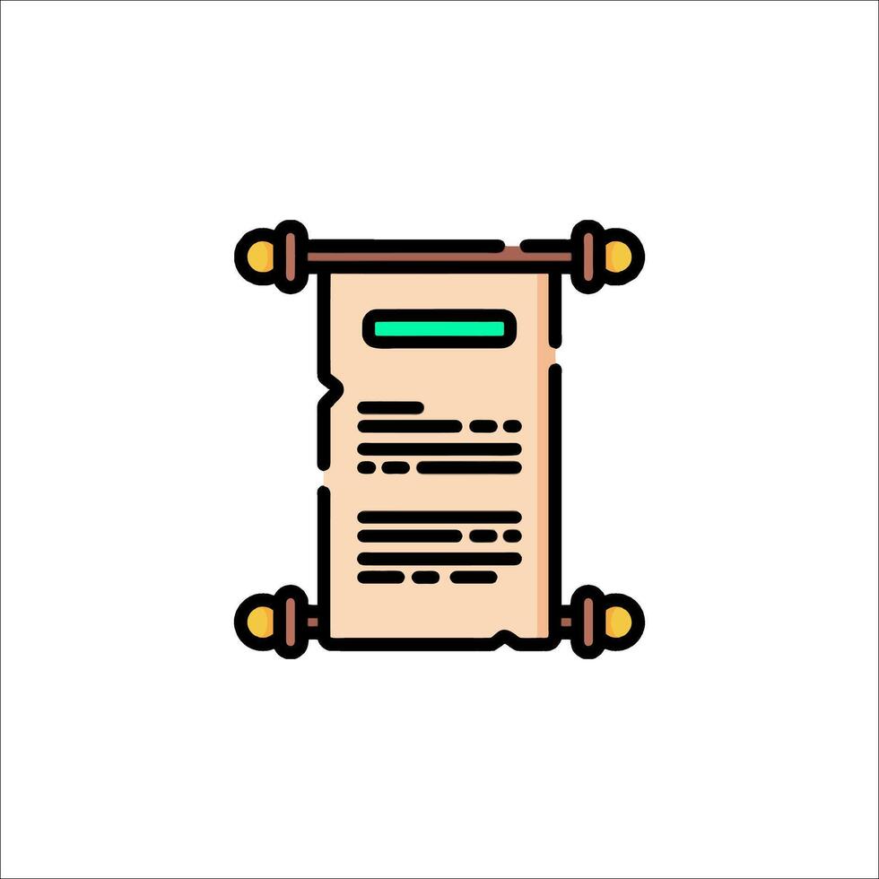 A scroll icon on a white background vector