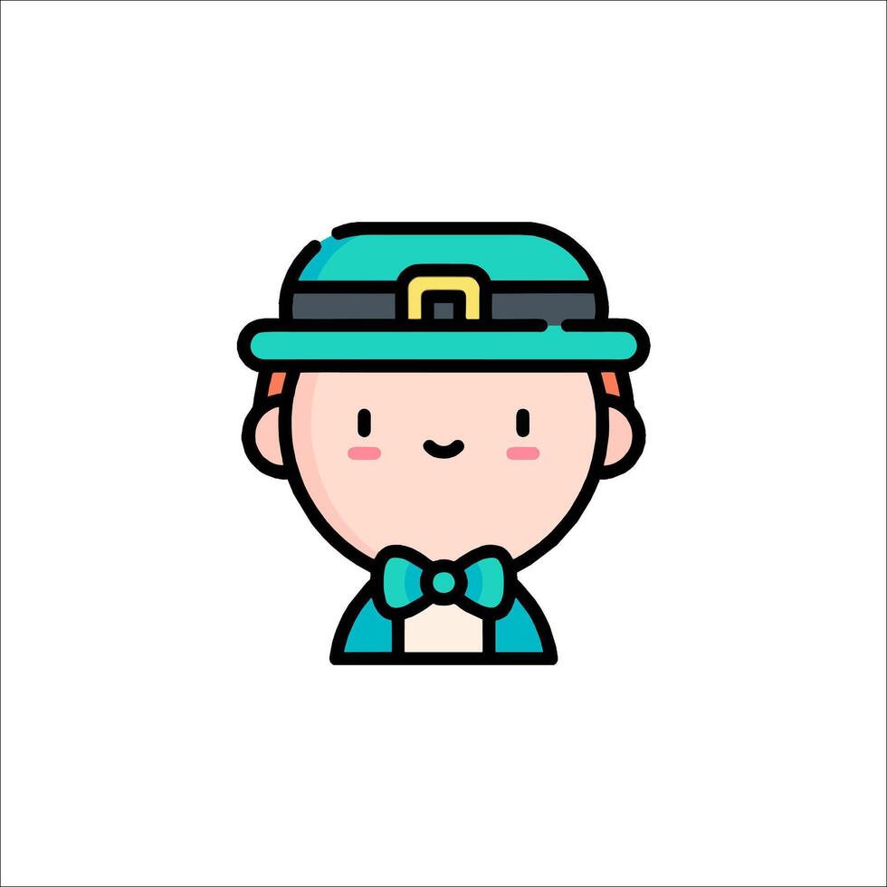 A cartoon character wearing a hat and bow tie vector
