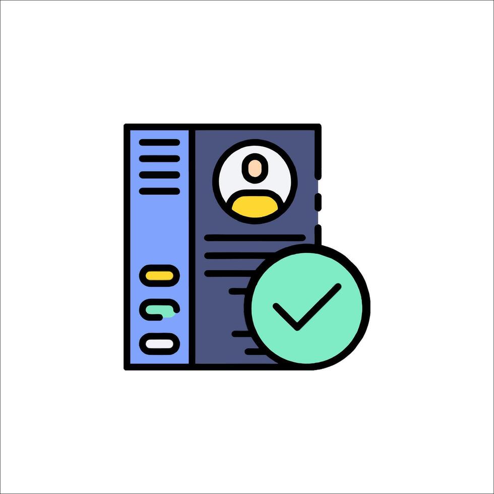 A file icon with a check mark on it vector
