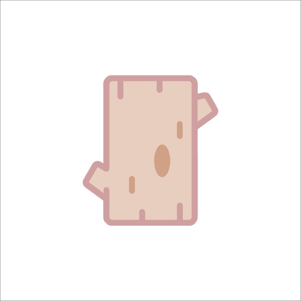 Wooden block icon vector