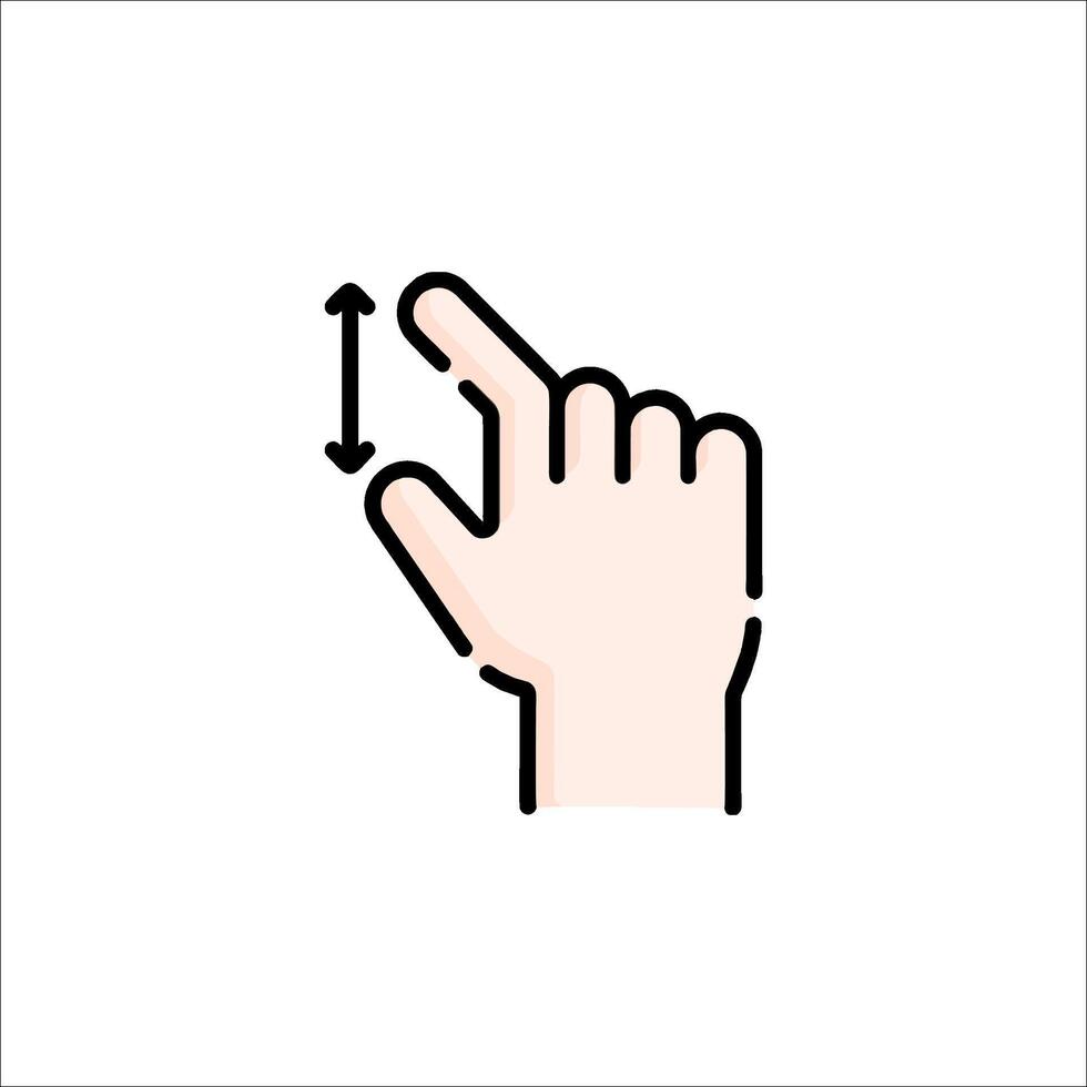 A hand pointing to a finger icon vector