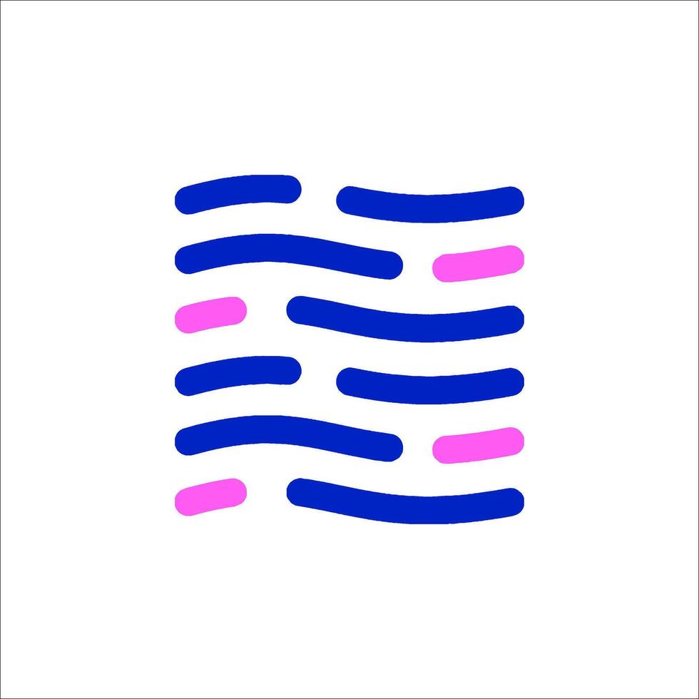 A blue and pink wave pattern on a white background vector