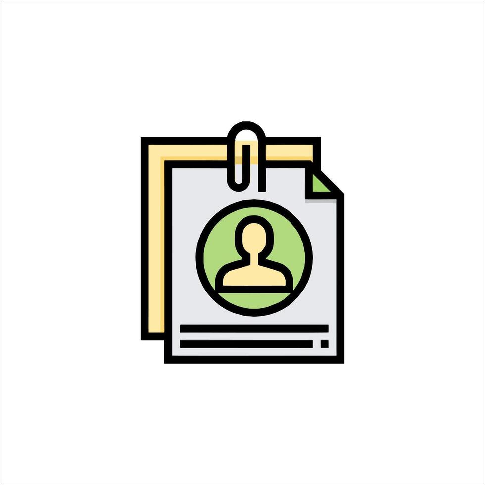 A person is on a document icon vector