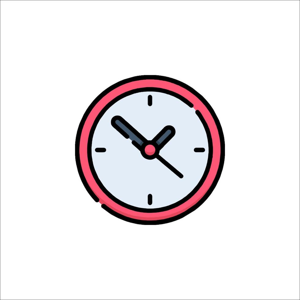 A clock icon on a white background vector