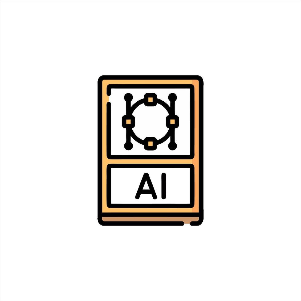 Ai icon illustration vector