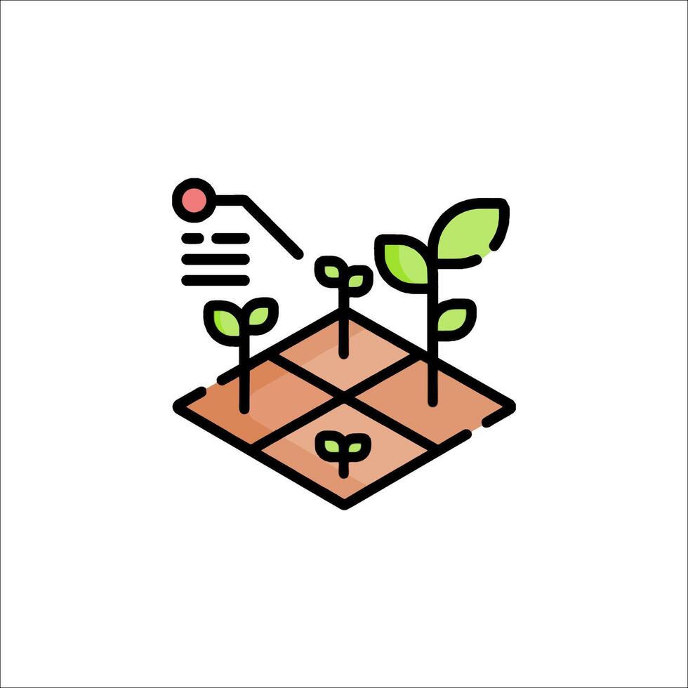 Planting and growing plants icon vector