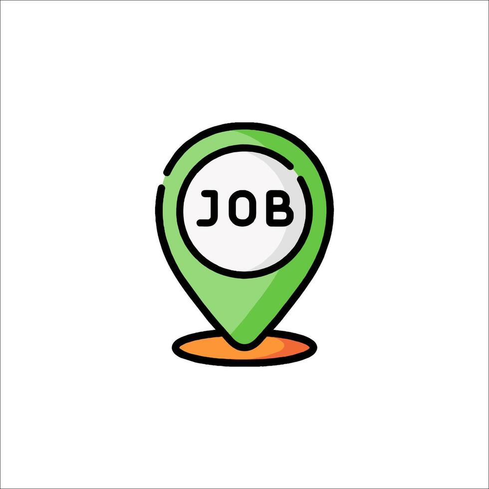 Job pin icon illustration vector