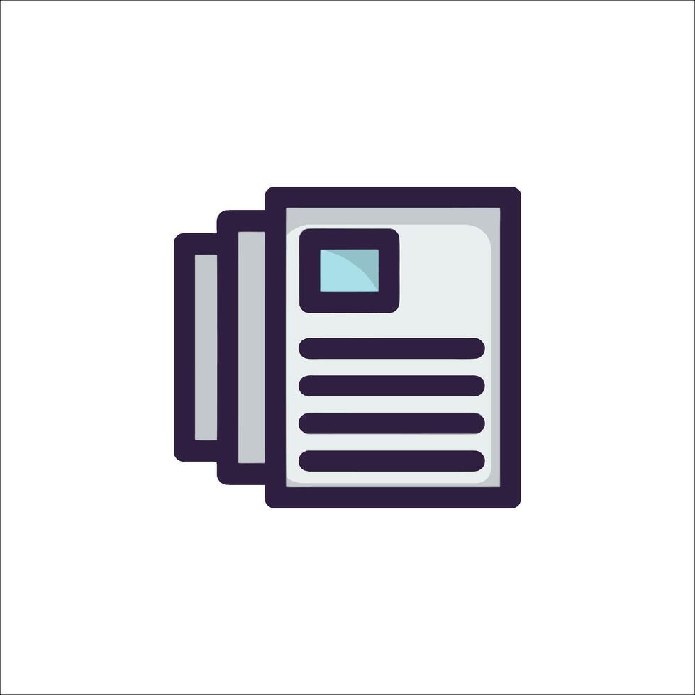 A newspaper icon on a white background vector