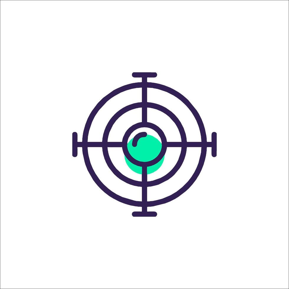 A target with a green eye in the center of it vector