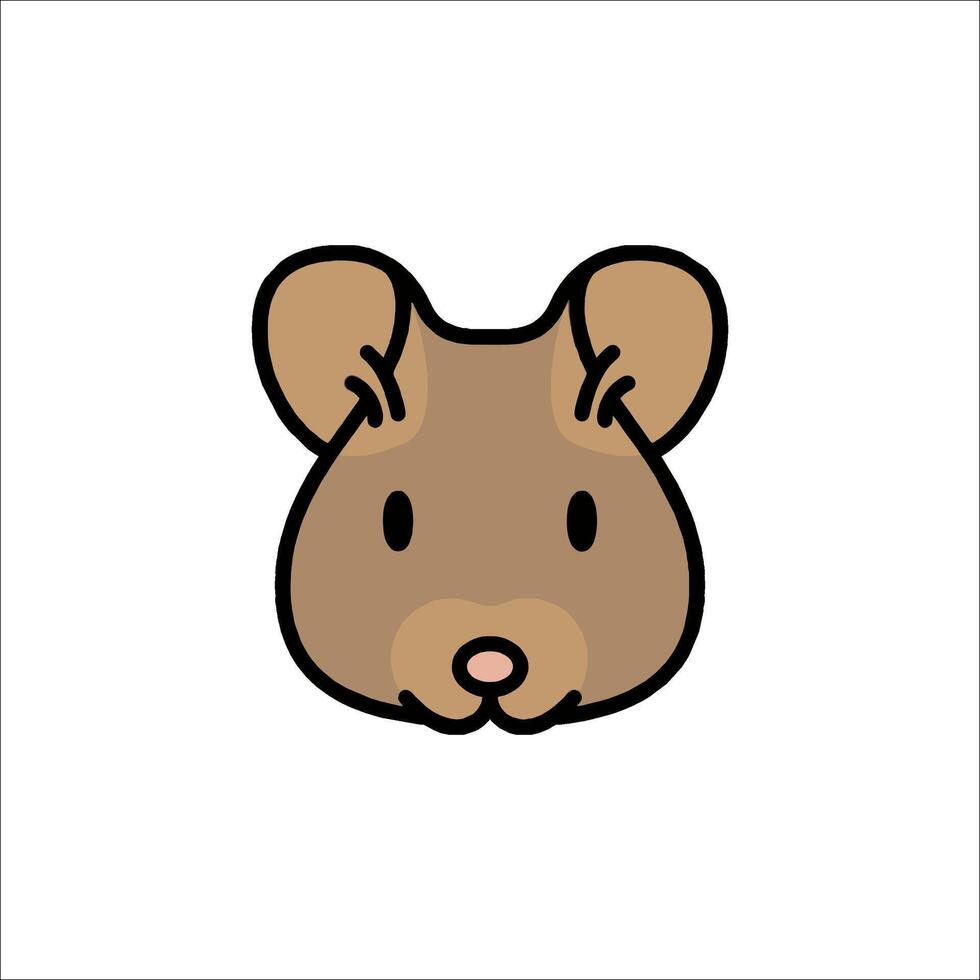 A cartoon mouse head on a white background vector