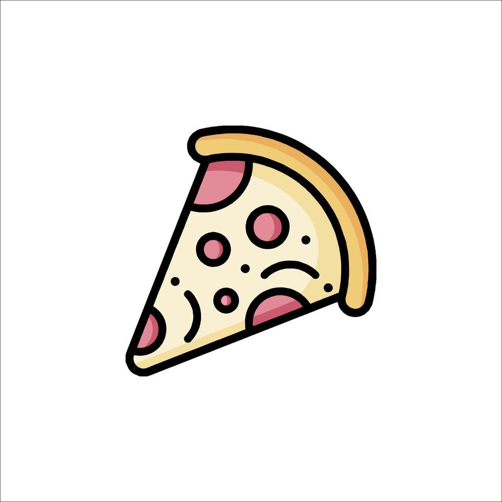 Pizza slice icon illustration vector