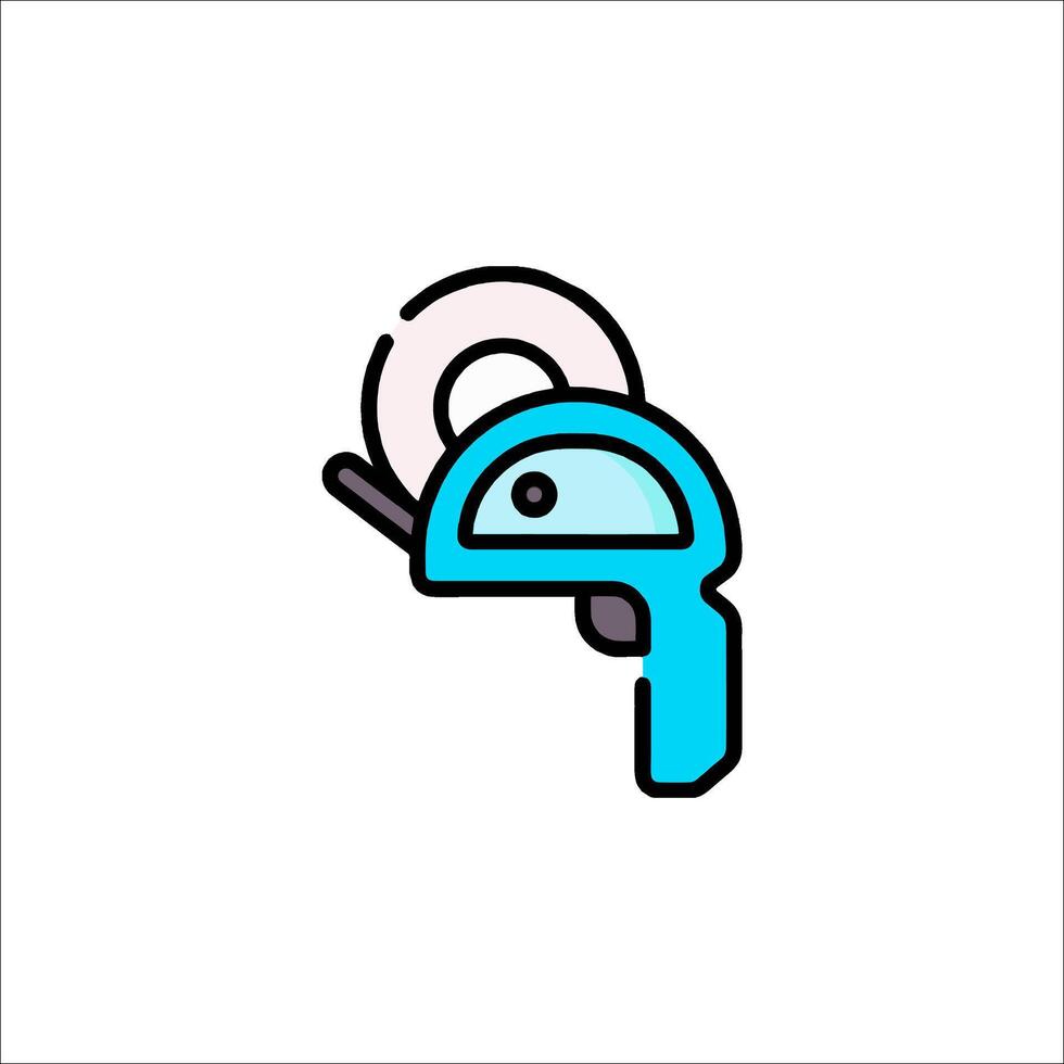 A blue and black logo for a tool vector