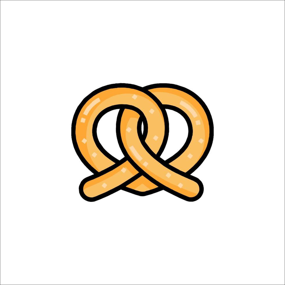 A pretzel icon on a white background vector