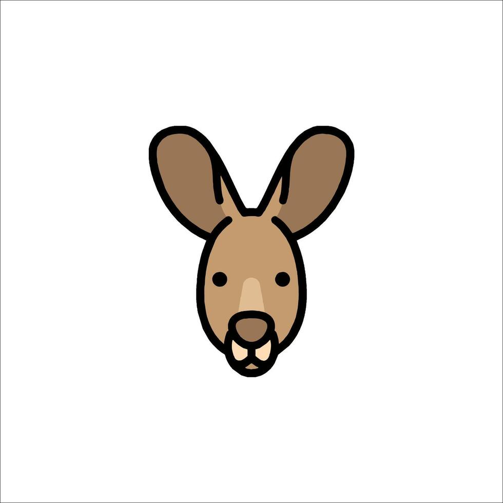 A kangaroo head icon on a white background vector