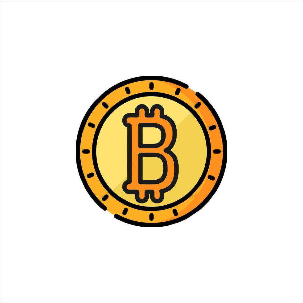 Bitcoin icon illustration vector