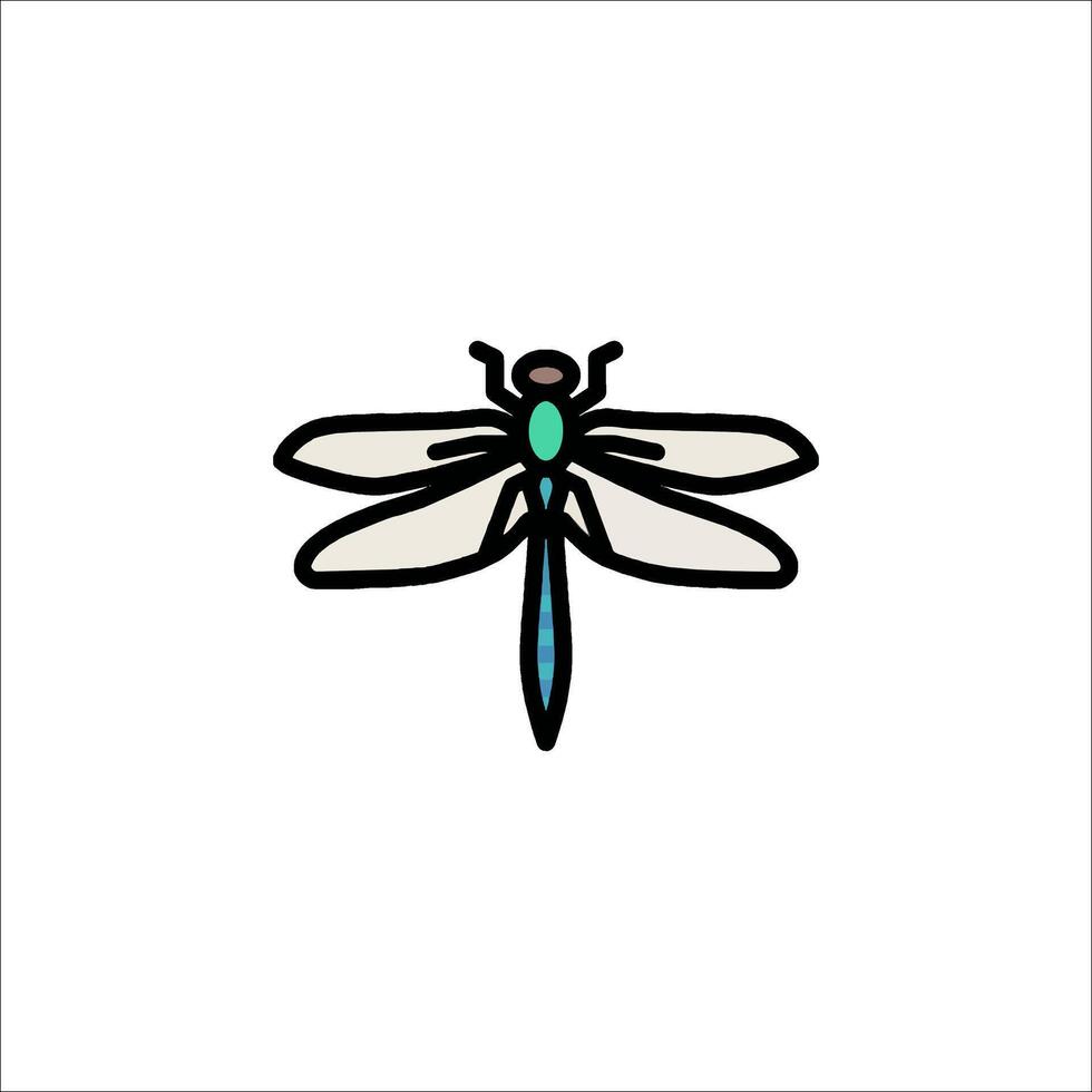 Dragonfly logo design vector