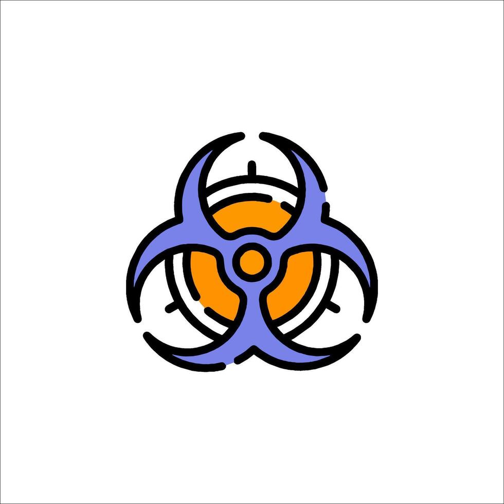 Biohazard symbol icon design vector