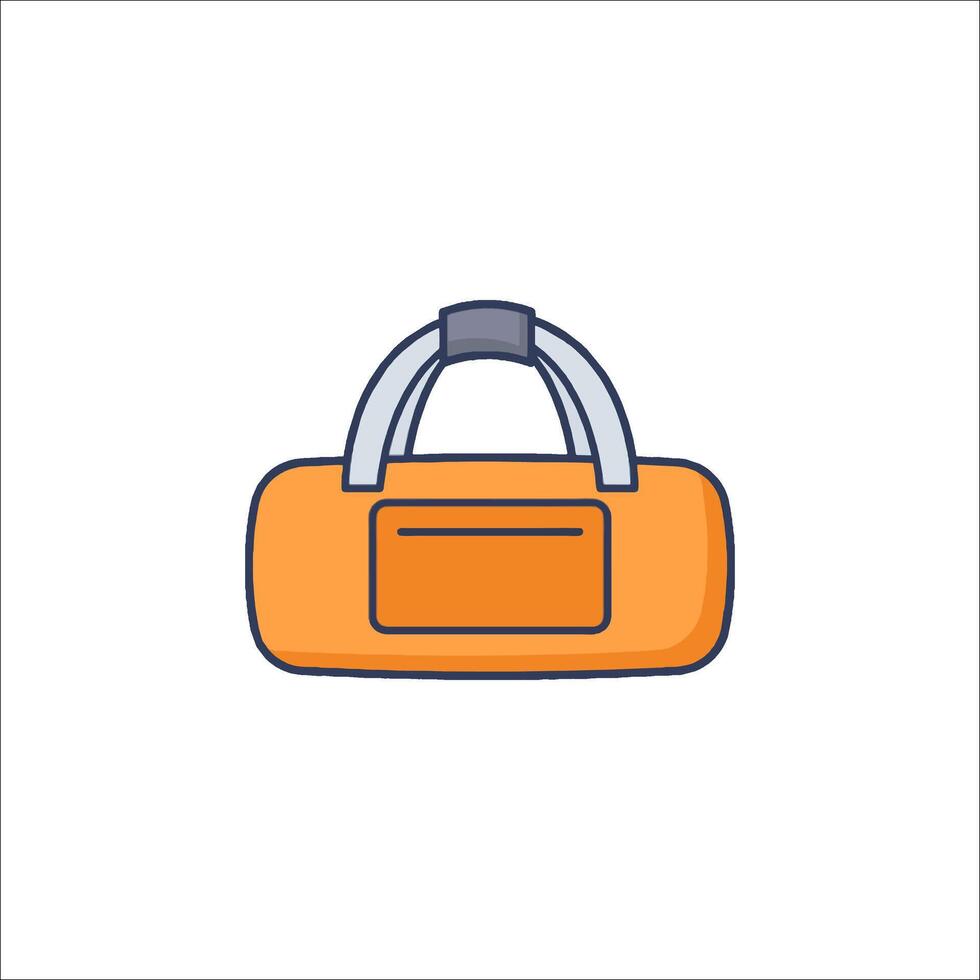 Orange bag icon on white background vector