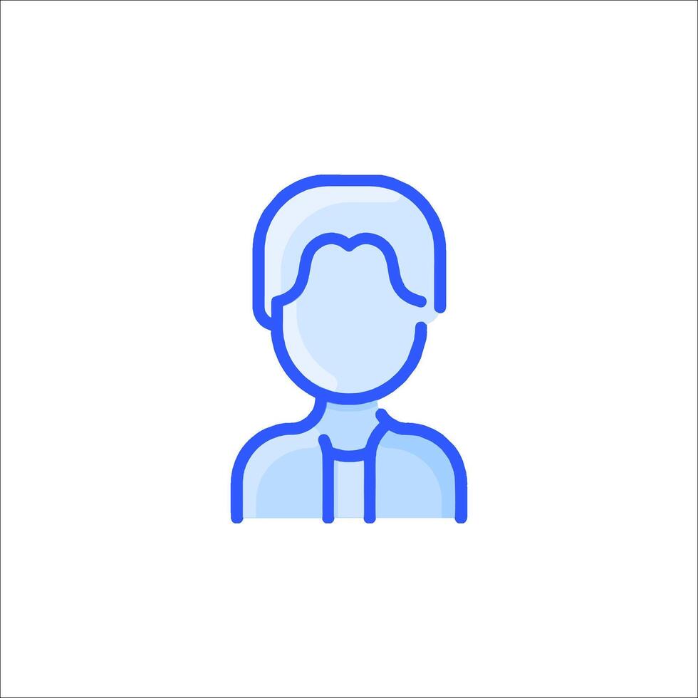 A man with a tie on his head icon vector