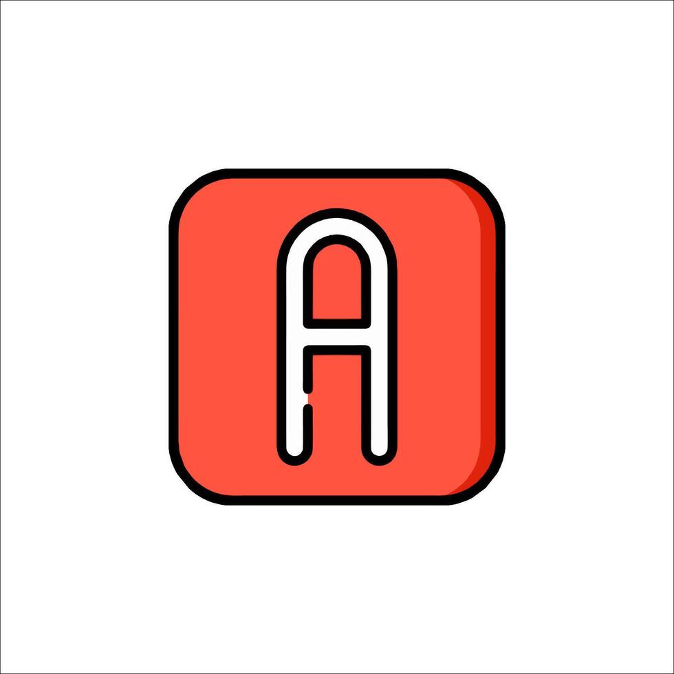 A letter a icon illustration vector
