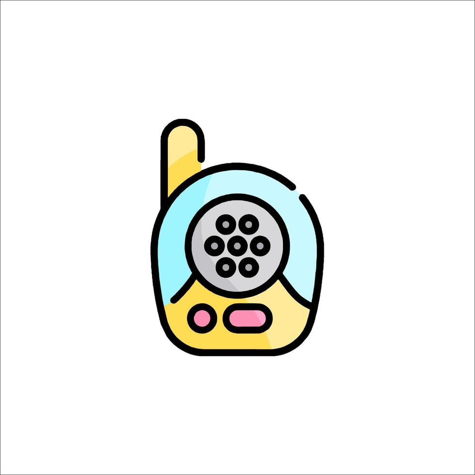 A cartoon walkie talkie icon on a white background vector