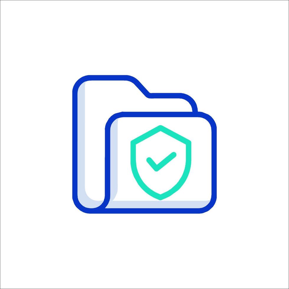 A folder with a shield icon vector