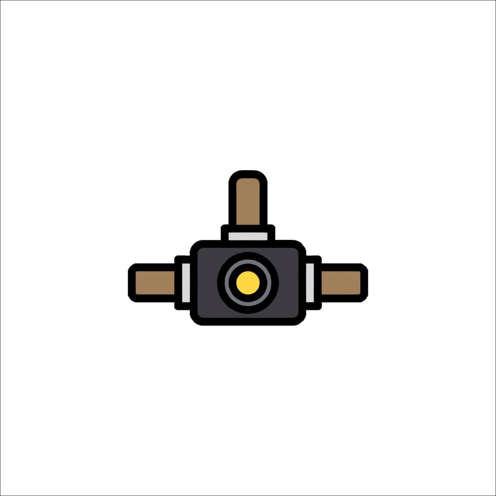 A black and white icon of a valve vector