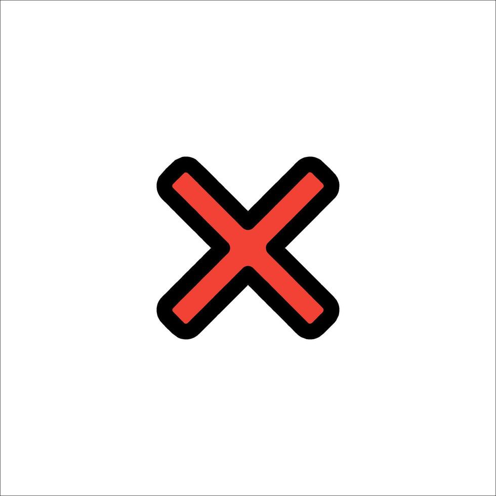 No x icon vector