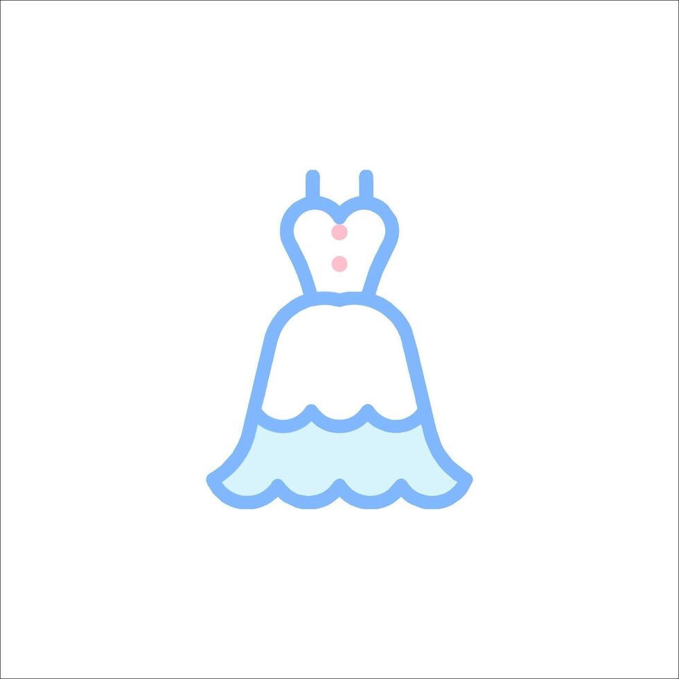A dress icon on a white background vector