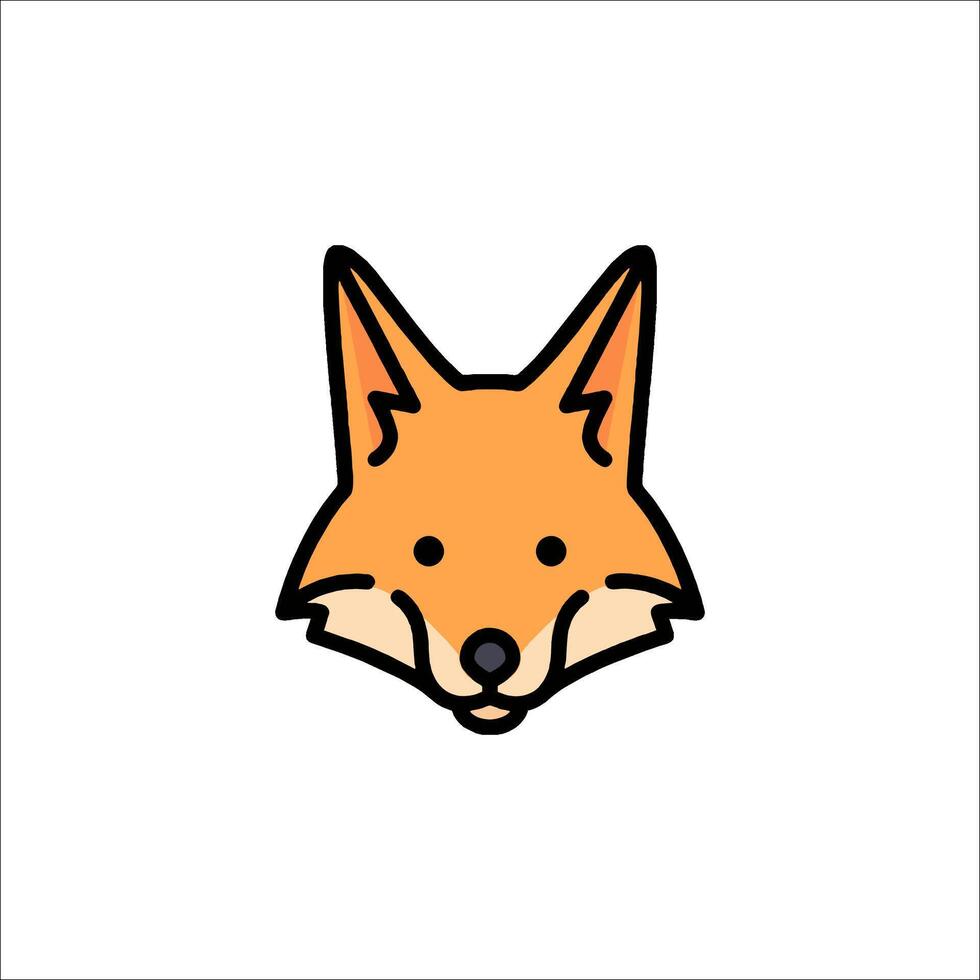A fox head icon on a white background vector