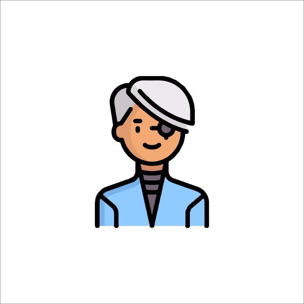 A man with a bandage on his face vector