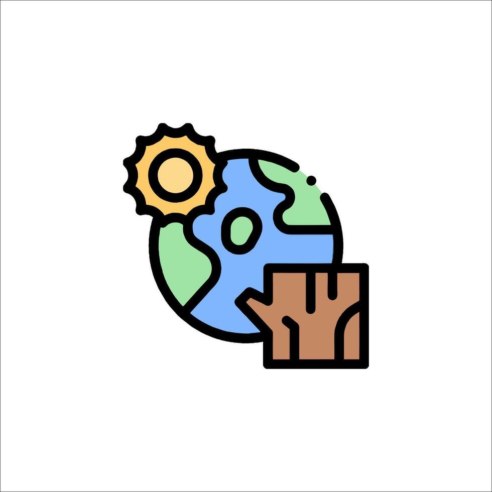 Earth day icon illustration vector